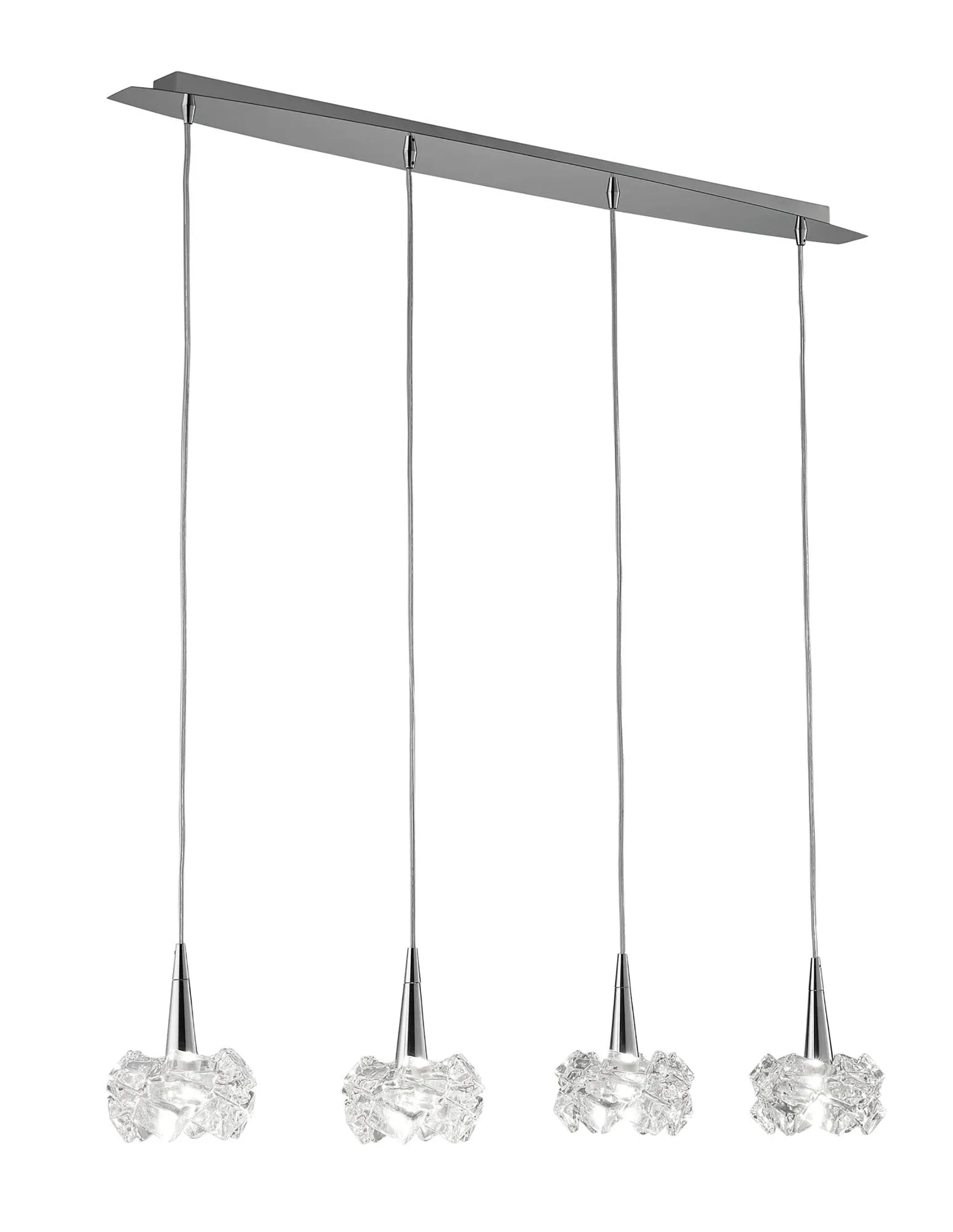 M3950  Artic Glass Pendant 4 Light